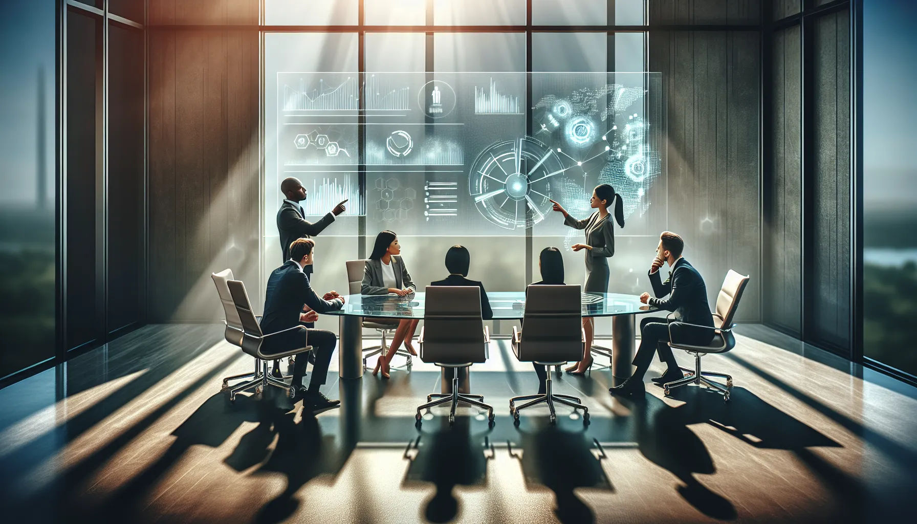 diverse professionals discussing applications of 4123937200 in a modern office.